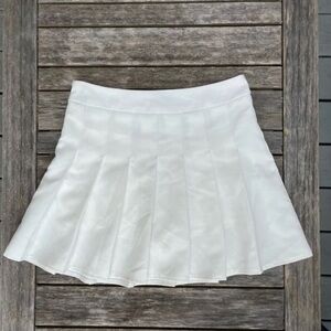 Tennis White Pleated Skirt